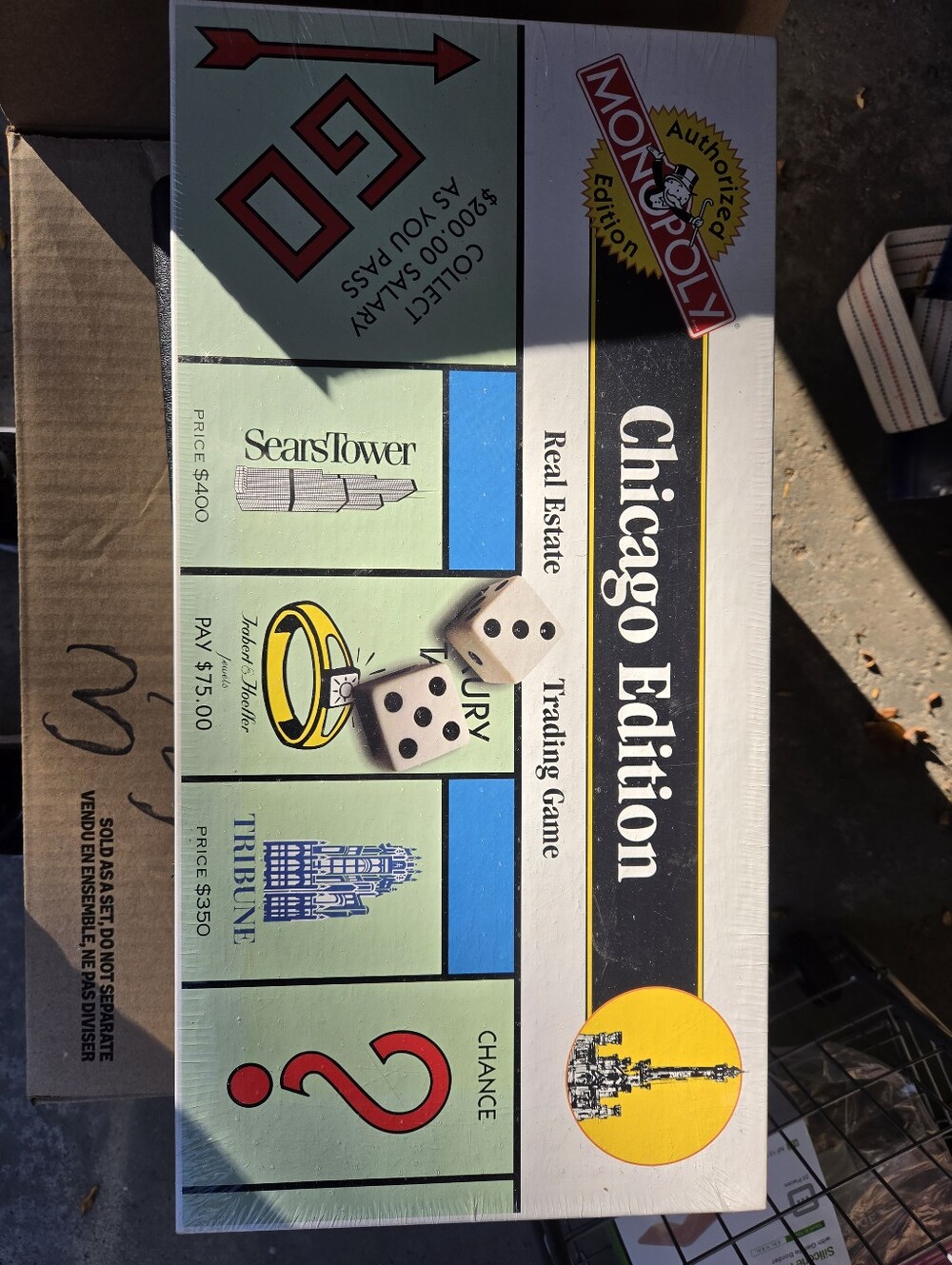 Monopoly Chicago Edition Board Game - White/Black/Yellow